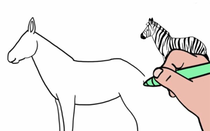 Научись рисовать зебру