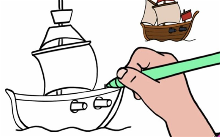 Как нарисовать пиратский корабль?