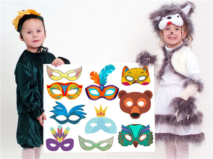27057 Карнавальные маски для печати
