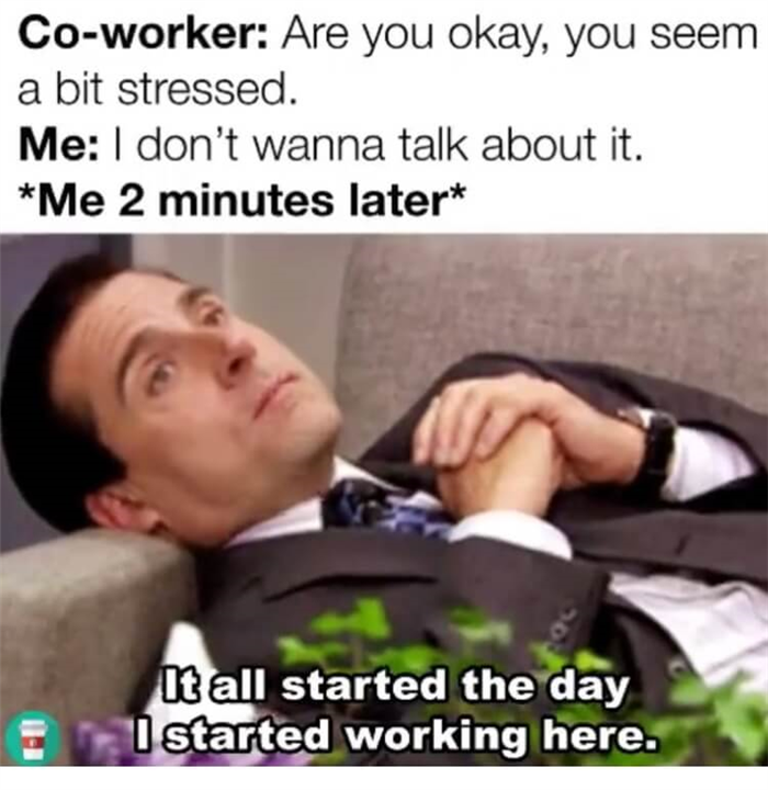 Смешные мемы про стресс на работеСмешные цитаты про стресс на работе |Coping with Stress Meme