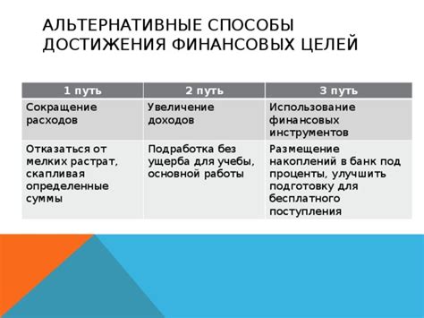 Альтернативные способы оптимизации финансовых расходов в условиях декрета