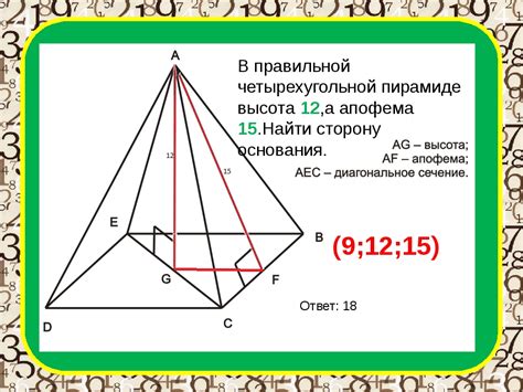 Апофема в правильной пирамиде