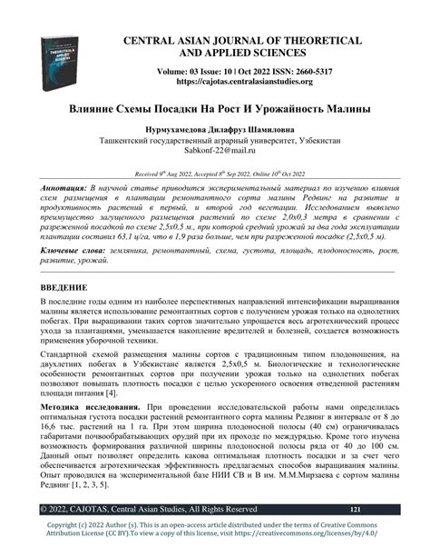 Влияние совместной посадки на рост и урожай