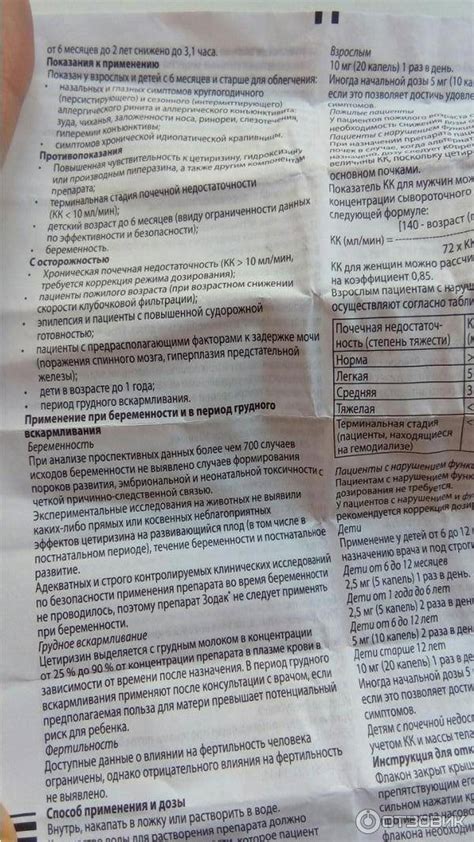 Возможности использования Зодака в комбинациях с другими препаратами