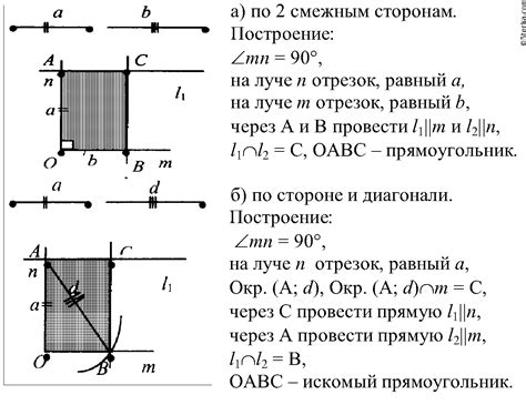 Зависимость между углом и длиной диагонали