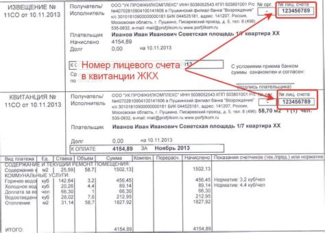 Какие данные могут быть получены по лицевому счету?