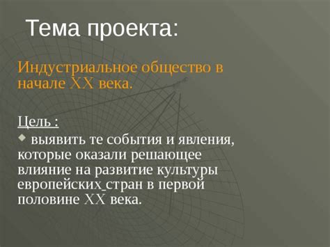 Какие события оказали влияние на определение начала 20 века