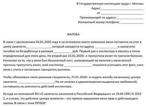 Какую информацию нужно предоставить в жалобе