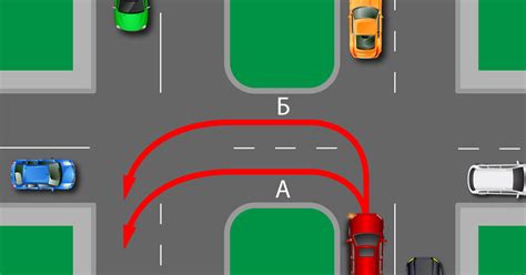 Как правильно развернуться на перекрестке с противоположными направлениями движения?