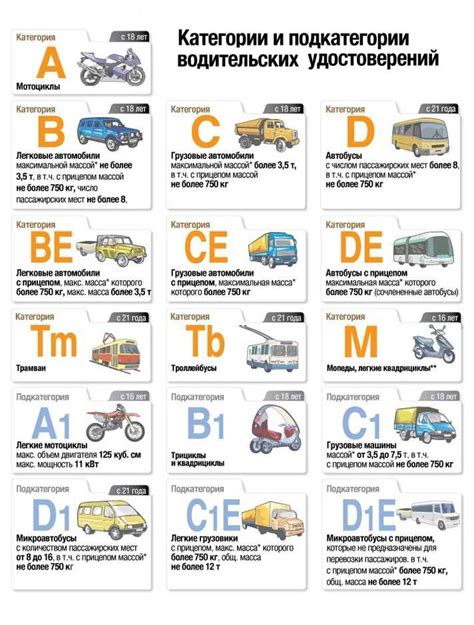 Категории водительских прав в России