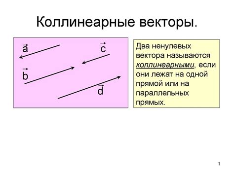 Коллинеарные векторы в геометрии