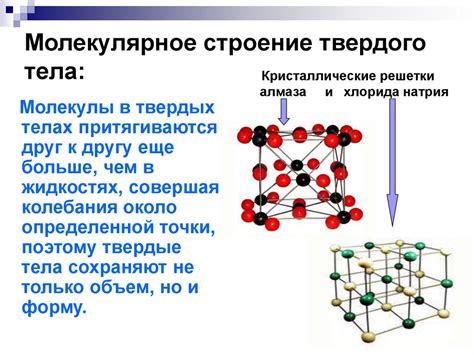 Молекулярная структура и форма твердых тел