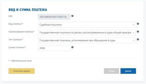 Оплата государственной пошлины и возможные сборы