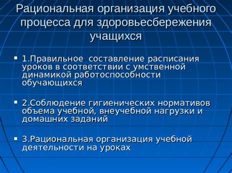 Организация учебного процесса в домашних условиях