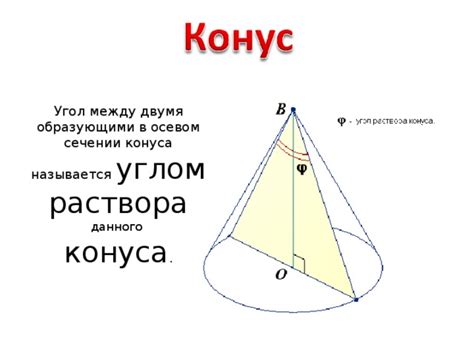 Основные понятия о конусе и его осевом сечении