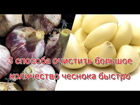 Очистка чеснока от оболочек