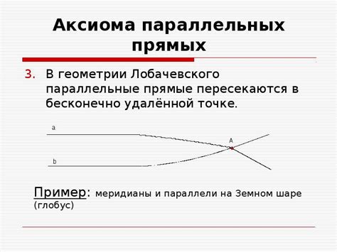 Пересечение параллельных прямых в геометрии Лобачевского