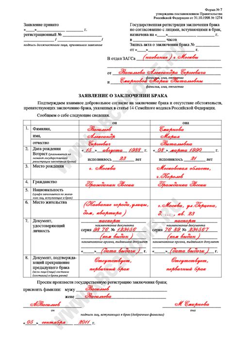 Подача заявления в ЗАГС: шаги для изменения фамилии по законодательству