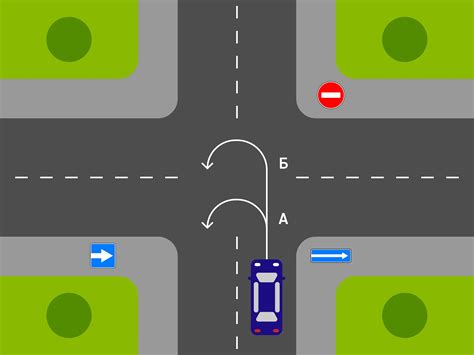 Правила поворота на улицах с односторонним движением
