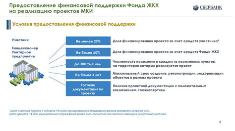 Предоставление финансовой поддержки