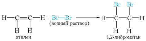 Реакция этана с бромной водой