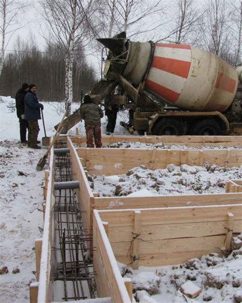 Сроки выполнения и особенности заливки зимой