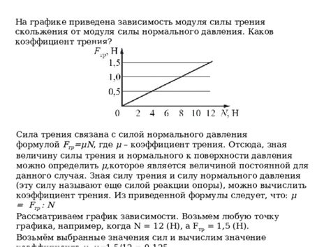 Факторы, влияющие на силу трения при изменении силы нормального давления