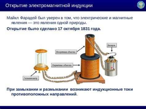 Фарадей и открытие электромагнитной индукции