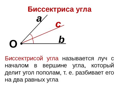 Что такое биссектриса?