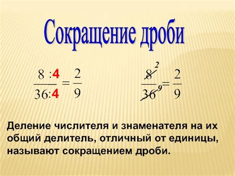 Что такое сокращение дробей?