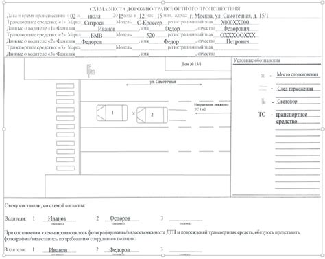 Шаги для составления протокола о ДТП